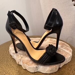 Alexandre Birman Black Braided Heels